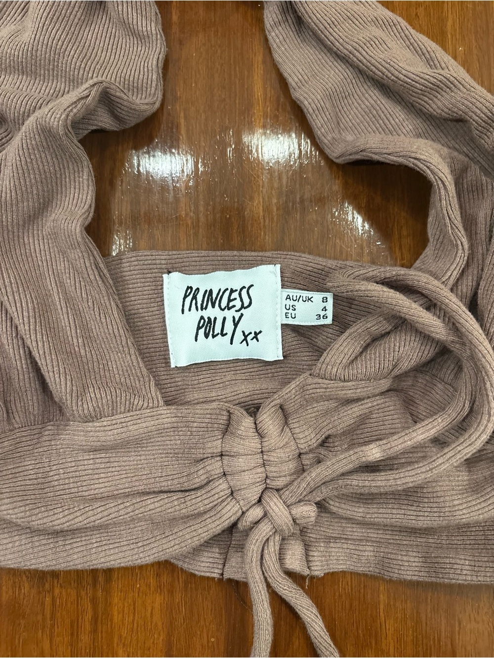 Princess Polly Ribbed Halter Top - Picture 2 of 2
